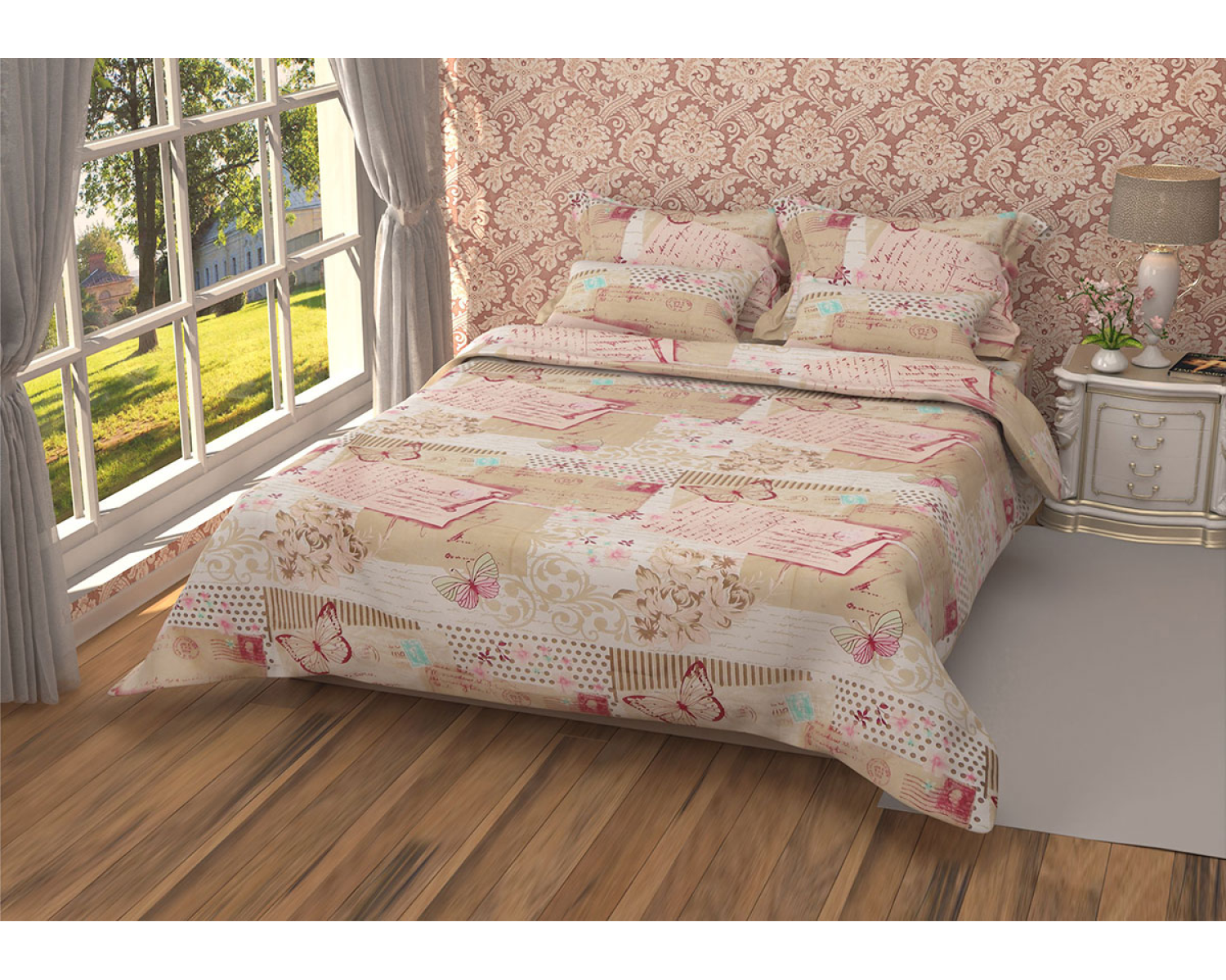 Постільна білизна Лелека-871 Leleka-Textile двоспальний Євро кольоровий (1654/4839)