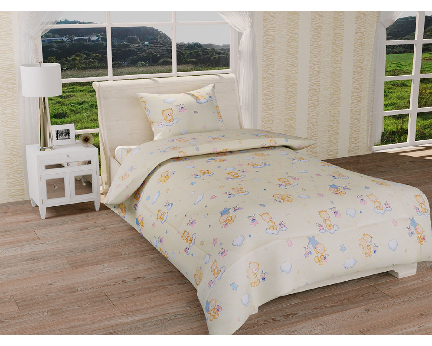 Простирадло Ранфорс БД56 Leleka-Textile 150х220 кольоровий (1304/2801)